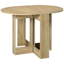 Table Ovale Pliable De Cuisine 2 Abattants Aspect Bois Clair