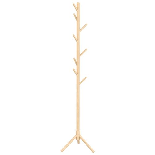 Portemanteau sur pied style cosy naturel 8 patères dim. 40L x 40l x 165H cm bois de pin