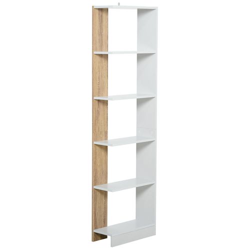 Bibliothèque Étagère De Rangement Avec 5 Compartiments Ouverts Design Simple Moderne Idéale Pour Salon Ch