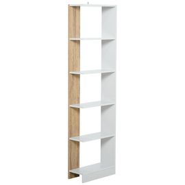 Bibliothèque Étagère De Rangement Avec 5 Compartiments Ouverts Design Simple Moderne Idéale Pour Salon Ch