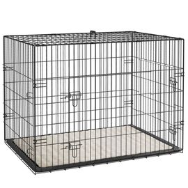 Cage Caisse De Transport Pliable Pour Chien 91 X 62 X 68 Cm Avec Coussin