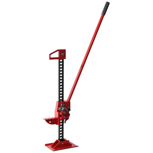 Cric Agricole Manuel - Cric De Fosse - 3 Tonnes 120 Cm - Acier Noir Rouge