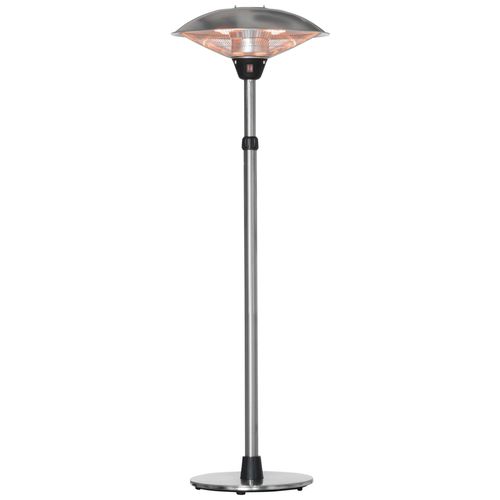 Parasol chauffant infrarouge à quartz 3000 W max. - hauteur réglable Ø 58,5 x 160-200H cm - chauffage radiant sur pied - puissance réglable