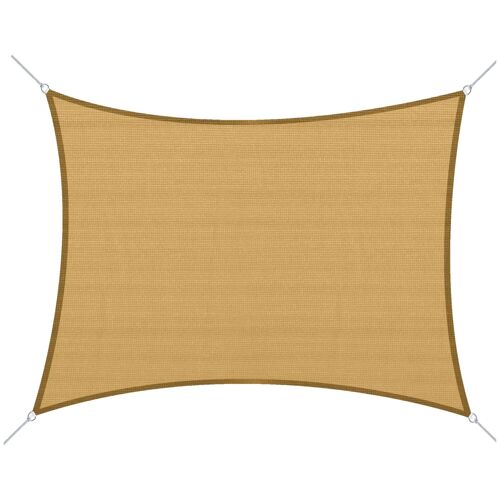 Voile D'ombrage Toile Solaire Rectangulaire 6l X 4l M Hdpe Jaune
