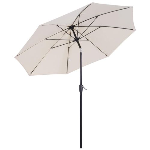 Parasol Inclinable Aluminium Fibre De Verre Polyester Diam?Tre 2,65 M Coloris Cr?Me