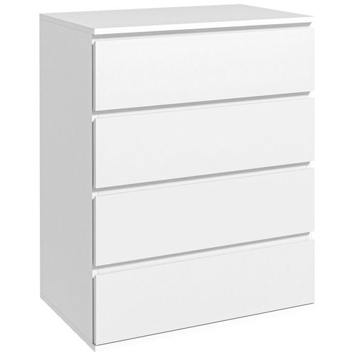 Commode 4 Tiroirs Dim. 60l X 40l X 80h Cm Blanc