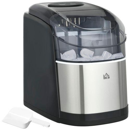 Machine à glaçons 1,7 L - réservoir glace 0,9 Kg - pelle, panier - gris noir