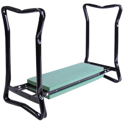 Tabouret De Jardin Pliable Agenouilloir De Jardin Si?Ge Jardinage Avec Coussin Acier Eva Noir Vert