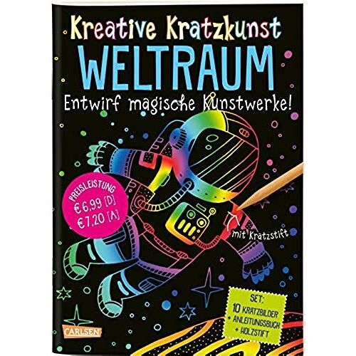 Kreative Kratzkunst: Weltraum: Set Mit 10 Kratzbildern, Anleitungsbuch Und Holzstift