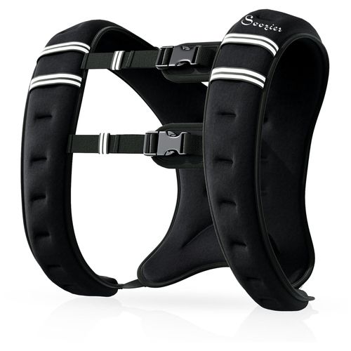 Gilet Lesté 8 Kg - Veste Lestée De Sport Fitness - Poche De Rangement Intégrée - Oxford Noir