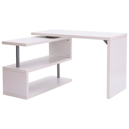 Bureau Informatique Table Informatique Modulable Avec Bibliothèque Adjacente Design Contemporain Mélaminé