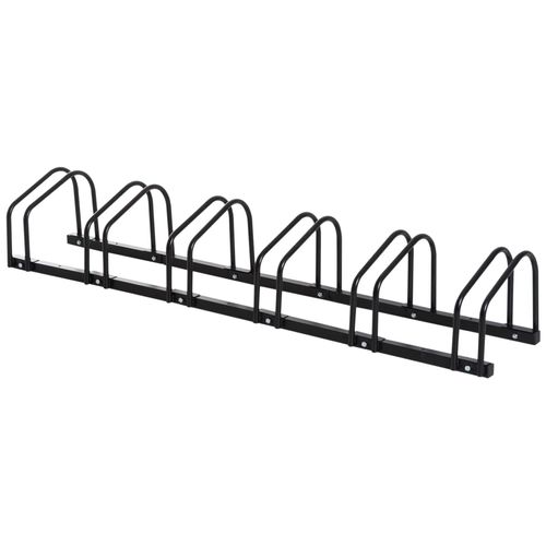 Râtelier 6 Vélos Dim. 179l X 33l X 27h Cm Acier Galvanisé Noir