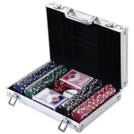 Mallette Pro Poker Coffret Complet 30l X 21l X 6,5h Cm 200 Jetons Aluminium