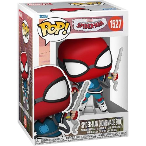 Figurine Funko Pop - Votre Fidèle Serviteur Spider-Man [Marvel] N°1527 - Spider-Man (Costume Fait Maison) (75871)