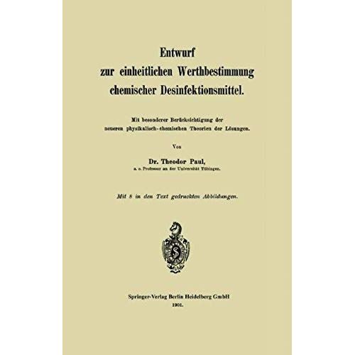 Entwurf Zur Einheitlichen Werthbestimmung Chemischer Desinfektionsmittel