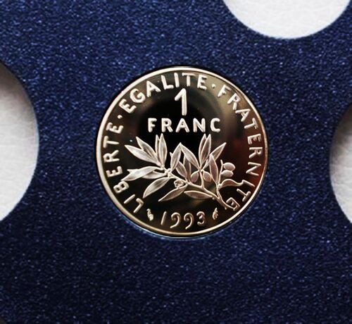 France Monnaie 1 Franc Semeuse De 1993 Be...Très Rare