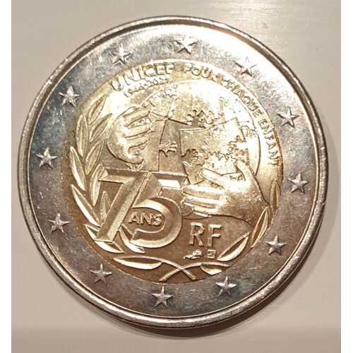 Piece De Monnaie 2 Euros 75 Ans 1946 2021 Tbe