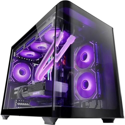 Boîtier Gaming Micro-ATX - MARS GAMING - MC-FUSIONM - Verre Courbé - Refroidissement Liquide - Double Chambre