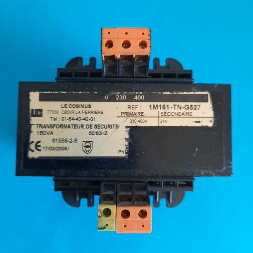 Transformateur de sécurité  230-400v primaire sortie  secondaire 24volts 160VA