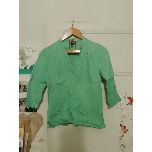 Top 3/4 Haut Boutonné Vert 36 S H&M.
