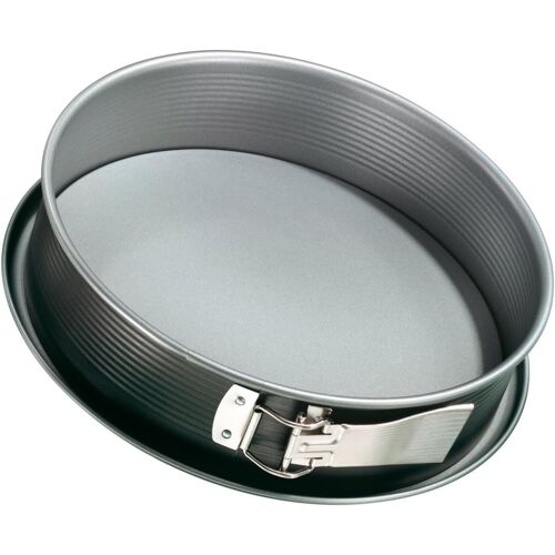 Kalanka-6904 Moule À Charnière Rond 28 Cm À Fond Plat, Moule Gateau Rond, Moule À Manqué, Moule Charniere Fond Plat, Moule Rond, Moule Patisserie, Acier, 28 Cm