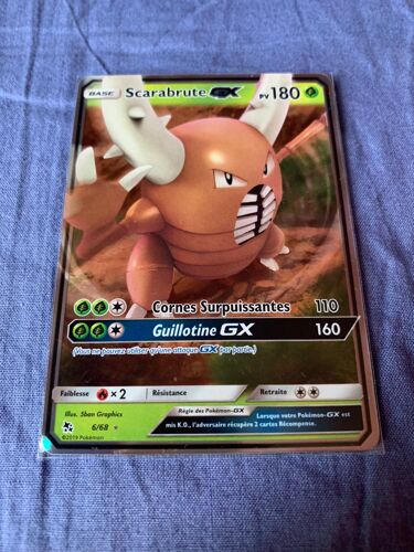Carte Pokémon Destinées Occultes Sl 11,5 - Scarabrute Gx 6/68