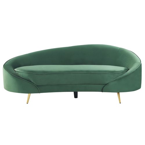 Canapé En Velours Vert Émeraude 3 Places Savar