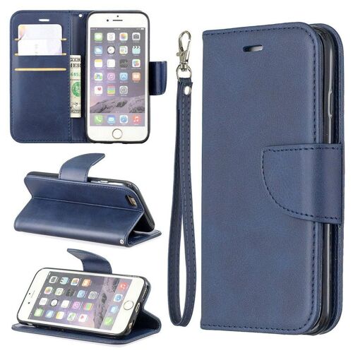 Apple Iphone 6 6s Coque, Saturcase Luxe Pu Cuir Magnétique Flip Portefeuille Support Porte-Carte Protecteur Coque Housse Étui Avec Dragonne Pour Apple Iphone 6 6s (Bleu)