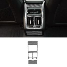 Autocollant De Couverture De Cadre De Sortie De Climatiseur Arrière De Voiture En Fiber De Carbone, Accessoires Pour Volvo S90 De 2017 À 2022