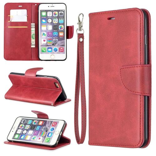 Apple Iphone 6 Plus / 6s Plus Coque, Saturcase Luxe Pu Cuir Magnétique Flip Portefeuille Support Porte-Carte Protecteur Coque Housse Étui Avec Dragonne Pour Apple Iphone 6 Plus / 6s Plus (Rouge)