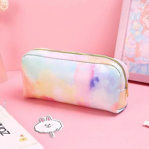 Mignon Petit Sac Cosmétique Littéraire Frais Coloré Série Femme Fancy Pencil Case Sac de Papeterie Sac de Rangement (grande Taille, Un Paquet)