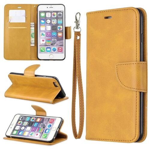 Apple Iphone 6 Plus / 6s Plus Coque, Saturcase Luxe Pu Cuir Magnétique Flip Portefeuille Support Porte-Carte Protecteur Coque Housse Étui Avec Dragonne Pour Apple Iphone 6 Plus / 6s Plus (Jaune)