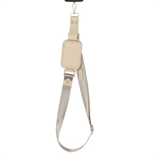 Selencia Cordon De Téléphone Avec Petit Sac Beige