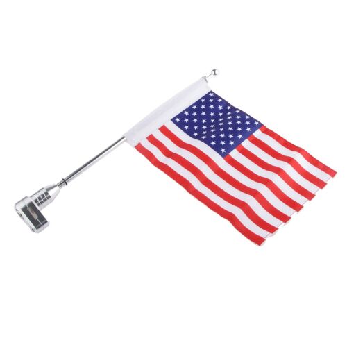 Porte-Bagages Pour Moto, Kit De Montage De Mât De Drapeau Et Drapeau Américain 10 ''x 6''
