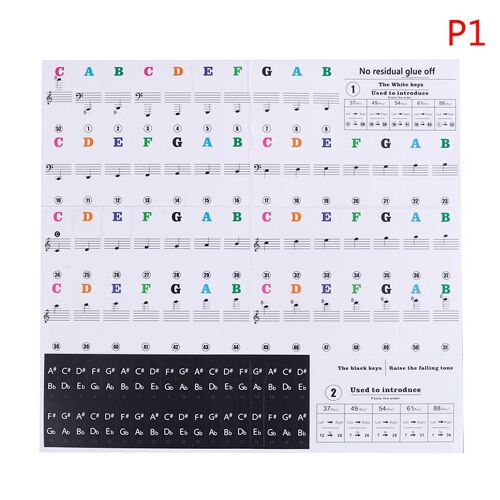 Autocollant Transparent Pour Clavier De Piano, Étiquette Autocollante Pour Clés De Piano Électroniques, Note De Piano, Décalcomanie De Musique