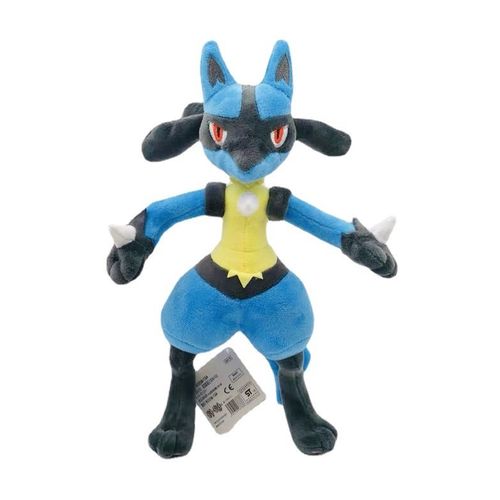 Elf Lucario Variant Millions Lucario Leolo Evolved Peluche Jouets Pour Enfants Cadeau De Noël Bleu 30cm
