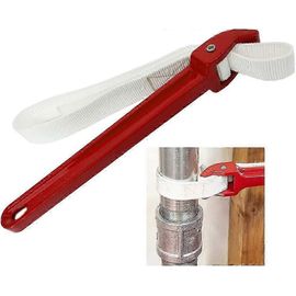 Clé à sangle réglable Clé à sangle universelle pour filtre à huile 30cm Poignée antidérapante Sangle de poignet de 85cm Clé à sangle durable et facile à utiliser pour filtres à huile Tuyaux