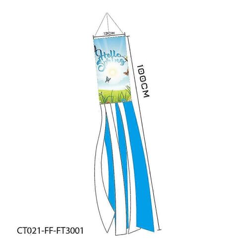 Uv Et Résistant Aux Intempéries Extérieur Cour Décoration Manche À Air Créatif Printemps Trachée Drapeau