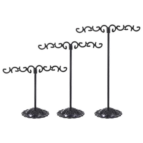 Porte-Boucle D'oreille, 3pcs Boucle D'oreille Stand Boucles D'oreilles Présentoirs Organisateur De Rangement Rack En Métal Pour Bijoux P