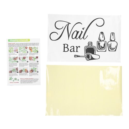 Auto-Adhésif Salon De Manucure Wall Shop Vitrine Autocollant Nail Art Manucure Décoration Autocollant 