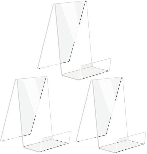 3 Pièces Clear Acrylic Book Stand / Bookend, Book Stand, Livre