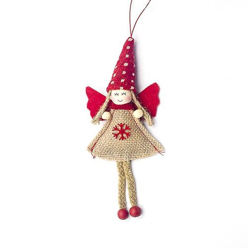 Tissu de Noël ange fille poupée Noël cadeau arbre de Noël décoration suspendu pendentif Noël Nouvel An Party Decor