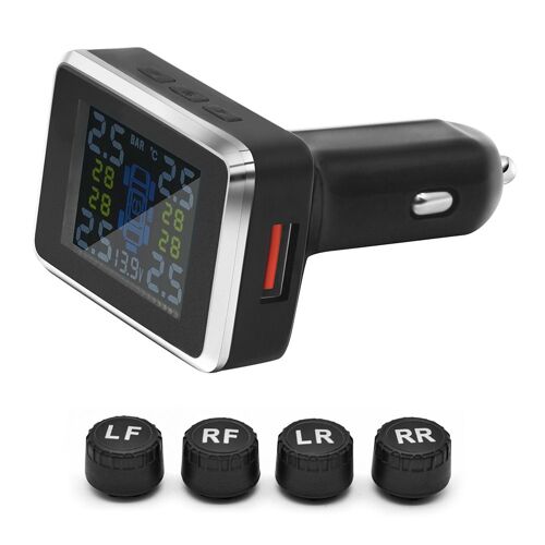 Système De Surveillance De La Pression Des Pneus De Voiture Sans Fil, Affichage Numérique Lcd, Alarme De Température, Moniteur Tpms