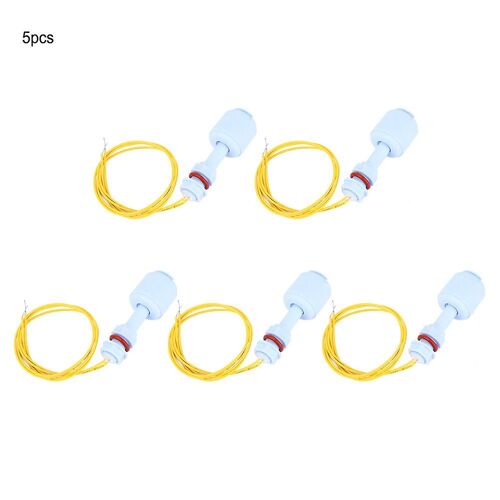 PP Interrupteur à flotteur en plastique Réservoir d'eau Piscine Capteur de niveau de liquide Contrôleur bleu P5210 5pcs