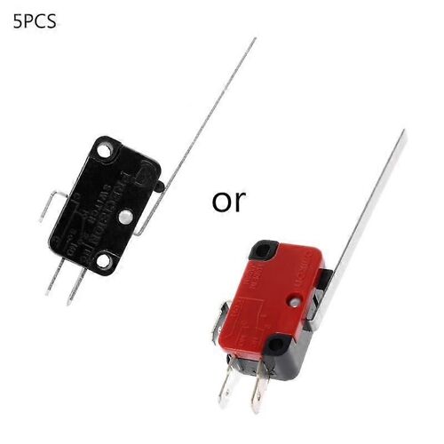 5 Pcs KW7-9 AC125V / 250V 15A Micro Interrupteur De Fin De Course Remplacement 1NO+1NC Type De Levier