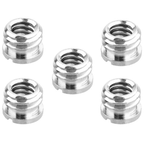 Paquet de 5 1/4 pouce à 3/8 pouce Convertir Vis Standard Adaptateur Réducteur Bague Convertisseur pour appareil photo reflex numérique Caméscope Trépied Monopode Rotule Tête sphérique Vidéo