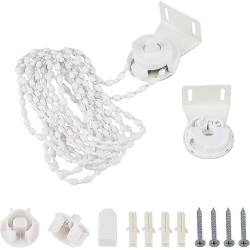 Embrayage De Nuance De Rouleau Pour 38mm Tube Extérieur Supports De Stores À Rouleaux Matériel De Traitement De Fenêtre Avec Supports Métalliques, Chaîne De Perles, Vis (Blanc)