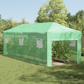 Vidaxl Serre Walk-In Avec Cadre Pop-Up Vert 870x290x315 Cm Acier