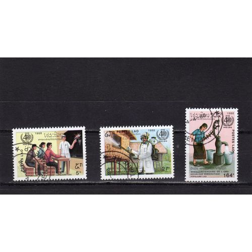 Timbres-Poste Du Laos (40ème Anniversaire De LOrganisation Mondiale De La Santé)