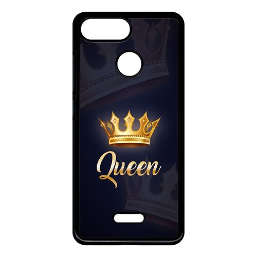 Coque Pour Smartphone - Queen Fond Noir - Compatible Avec Xiaomi Redmi 6 - Plastique - Bord Noir